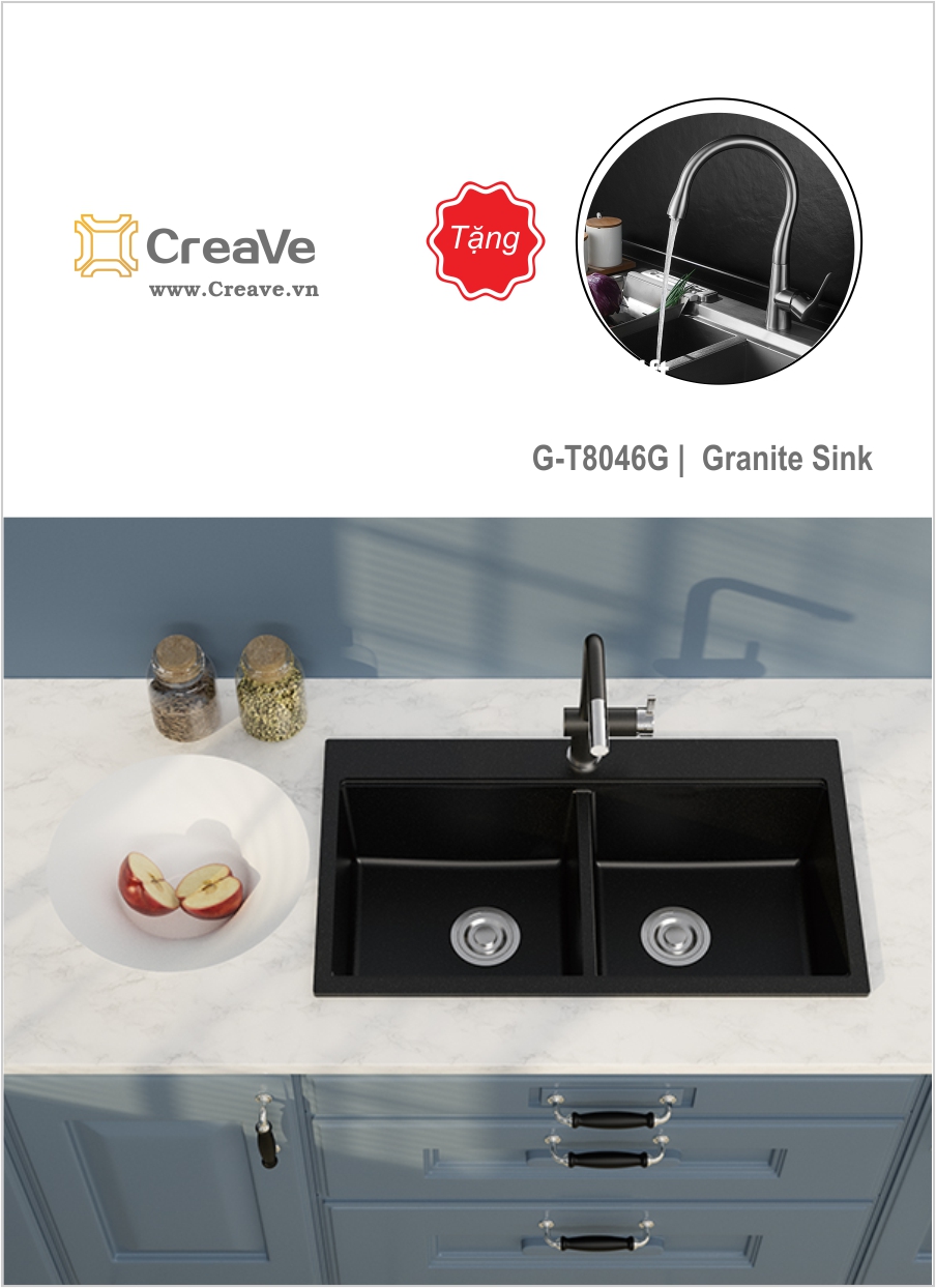 Bồn-rửa-chén-creave-G-UT8046G-Granite-sink